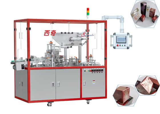 5kw Servo Cellophane Box Wrapping Machine , Lotion Over Wrapper Machine